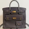 Hermes Birkin HAC 40 Multipocket in Ebene Togo Leather PHW