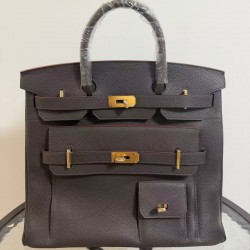 Replica Hermès Birkin HAC 40 Multipocket Travel Bag Ebene Togo Calfskin Palladium Hardware Replica Hermès Birkin HAC 40 Multipocket Travel Bag Ebene Togo Calfskin Palladium Hardware