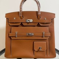 Replica Hermès Birkin HAC 40 Multipocket Travel Bag Gold Togo Calfskin Palladium Hardware