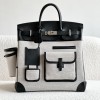 Hermes Limited Edition Black Box & Toile Geoland Cargo HAC Birkin 40 PHW