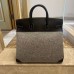 Hermes Black HAC Birkin 40cm Bag in Swift Leather with Wool PHW Hermes Black HAC Birkin 40cm Bag in Swift Leather with Wool PHW