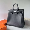 Hermes Black HAC Birkin 40cm Bag in Togo Leather PHW