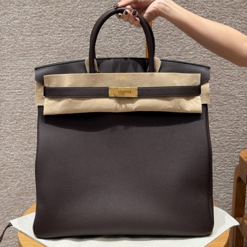 Replica Hermes Birkin 40cm HAC in Chocolat Brown