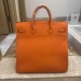 Hermes Orange HAC Birkin 40cm Bag in Togo Leather PHW Hermes Orange HAC Birkin 40cm Bag in Togo Leather PHW