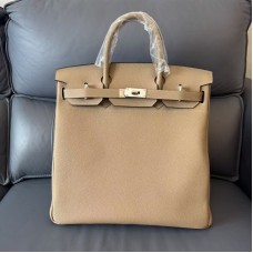 Replica Hermès HAC Birkin 40 Large Vertical Travel Tote Trench Togo Leather Palladium Hardware Oversized Luxury Handheld Travel Handbags