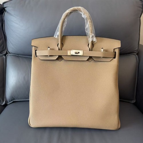 Replica Hermès HAC Birkin 40 Large Vertical Travel Tote Trench Togo Leather Palladium Hardware Oversized Luxury Handheld Travel Handbags
