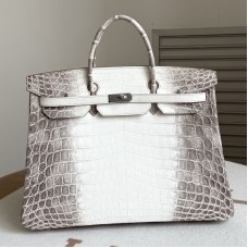 Replica Hermes Himalayan Birkin 40 Niloticus Crocodile Leather Handbag