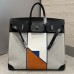 Hermès HAC Birkin 50 Toile Suede and Swift Leather PHW