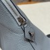 Replica Hermes Bolide 31 - Strap Attachment Detachable shoulder strap attachment on the black Togo leather replica Bolide.