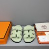 Hermes Chypre Sandal Shearling Matcha