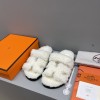 Hermes Chypre Sandal Shearling White