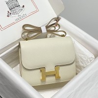 Replica Hermes Constance 18 Bag Craie Epsom Leather Gold Hardware