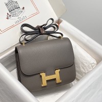 Hermes Constance 18 Etain Epsom Leather GHW In Gift Box Replica Hermes Constance 18 Bag Etain Epsom Leather Gold Hardware
