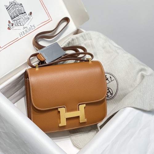 Replica Hermes Constance 18 Bag Gold Epsom Leather Gold Hardware