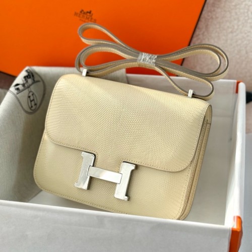 Replica Hermès Constance 24cm Bag Craie Gradient Speckled Lizard Skin Silver H Hardware Crossbody Replica Hermès Constance 24cm Bag Craie Gradient Speckled Lizard Skin Silver H Hardware Crossbody