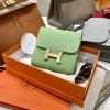 Hermes Constance Short Wallet in Vert Criquet Epsom Leather