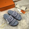 Hermes Extra Sandal Blue Suede Goatskin