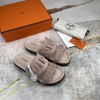 Hermes Extra Sandal Rose Perle Suede Goatskin
