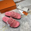Hermes Extra Sandal Rose Suede Goatskin