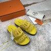 Hermes Extra Sandal Yellow Suede Goatskin