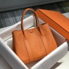 Hermes Garden Party Bag 30cm 36 cm Clemence Leather Orange