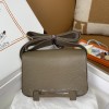 Hermes Geta Bag in Etoupe Mysore Goatskin Leather GHW