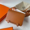 Hermes Geta Bag in Gold Mysore Goatskin Leather GHW