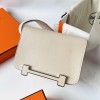 Hermes Geta Bag in Nata Mysore Goatskin Leather PHW