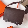Hermes Geta Bag in Rouge Sellier Mysore Goatskin Leather PHW