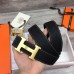 Hermes H belt buckle & Reversible leather strap 38 mm Black Hermes H belt buckle & Reversible leather strap 38 mm Black