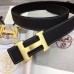 Hermes H belt buckle & Reversible leather strap 38 mm Black Hermes H belt buckle & Reversible leather strap 38 mm Black