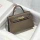 Hermes Kelly Mini II Bag 19cm In Etoupe Epsom Leather GHW