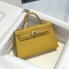 Hermes Kelly Mini II Bag 19cm In Jaune Amber  Epsom Leather