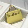 Hermes Kelly Mini II Bag 19cm In Jaune Poussin Epsom Leather