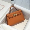 Hermes Kelly Mini II Bag 19cm In Orange Epsom Leather
