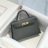 Hermes Kelly Mini II Bag 19cm In Vert Amande Epsom Leather