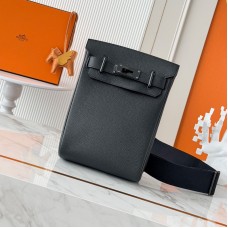 Replica Hermes Hac a Dos PM Backpack Black Togo leather