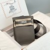 Hermes HAC a dos Backpack Clemence Leather Etain
