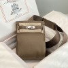 Hermes HAC a dos Backpack Clemence Leather Etoupe