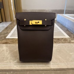 Replica Hermes Hac a Dos PM Backpack Ebene Swift Leather PHW