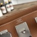 Hermes Hac a Dos PM Backpack in H canvas and Gold Togo calfskin Hermes Hac a Dos PM Backpack in H canvas and Gold Togo calfskin