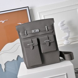 Replica Hermes Hac a Dos GM Haccess Backpack Etain Togo Calfskin Unisex Travel Bag