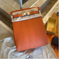 Replica Hermes Hac a Dos GM Backpack Orange Togo Calfskin Unisex Travel Bag
