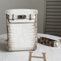 Hermes Hac a Dos PM Backpack Himalayan Crocodile Niloticus Skin Hermes Hac a Dos PM Backpack Himalayan Crocodile Niloticus Skin