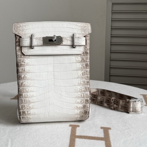 Hermes Hac a Dos PM Backpack Himalayan Crocodile Niloticus Skin