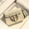 Hermes Halzan 25 Bag Clemence Leather Craie GHW