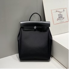 Replica Hermes Herbag a dos Zip retourne backpack in black Replica Hermes Herbag a dos Zip retourne backpack in black Criss Viking canvas and Hunter cowhide