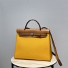 Hermes Herbag Zip 31 Bag in Jaune Amber / Black