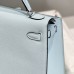 Hermes Kelly 25cm Bag in Epsom Leather Bleu Pale