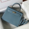 Hermes Kelly 25cm Bag in Epsom Leather Blue Jean